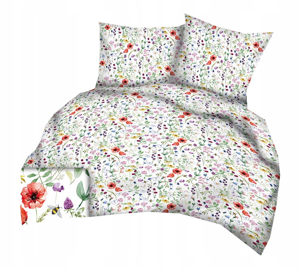 Hotelové Povlečení 160x200 cm 2xPOVLEČENÍ 70x80 Sada Povlečení Louka