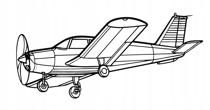nástěnná dekorace Obraz Letadlo P28A Cherokee 1972 Angle