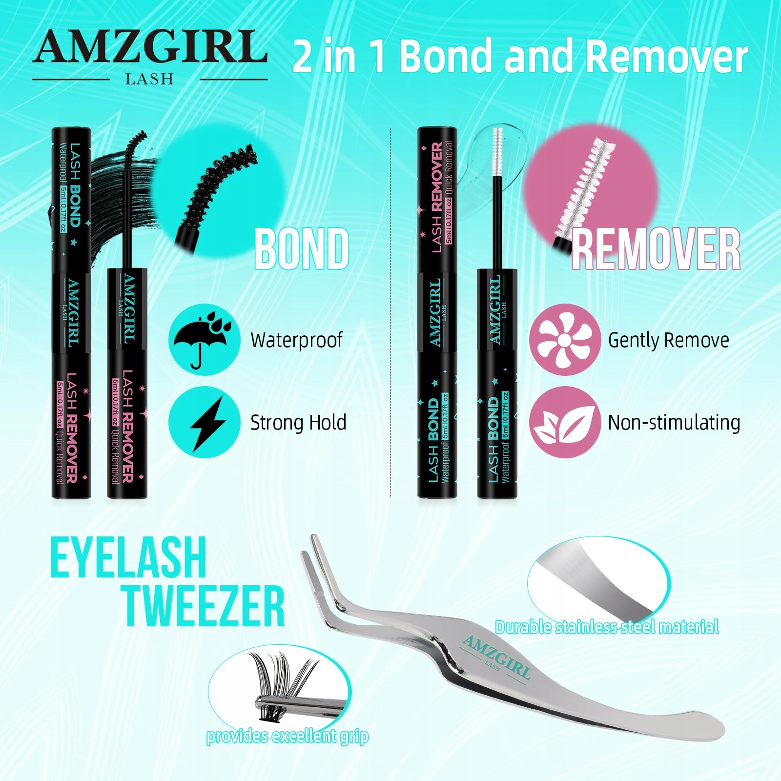 AMZGIRL LASH KIT WIMPERNWELL: ZESTAW DO PRZEDŁUŻANIA RZĘS 280 SZTUK — miniatura 5