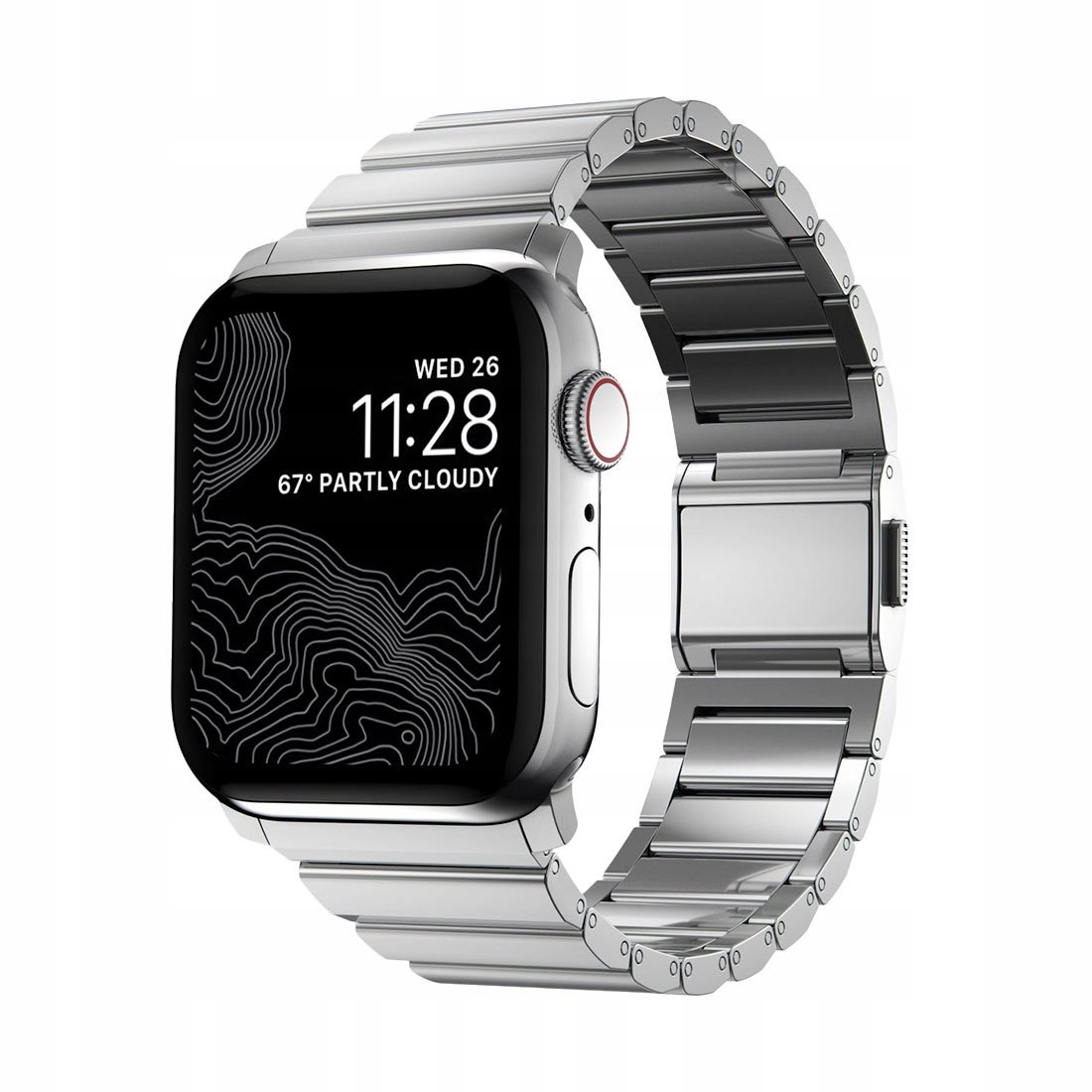 Nomad remienok pre Apple Watch 44-49 mm Steel Band/Silver Hardware…