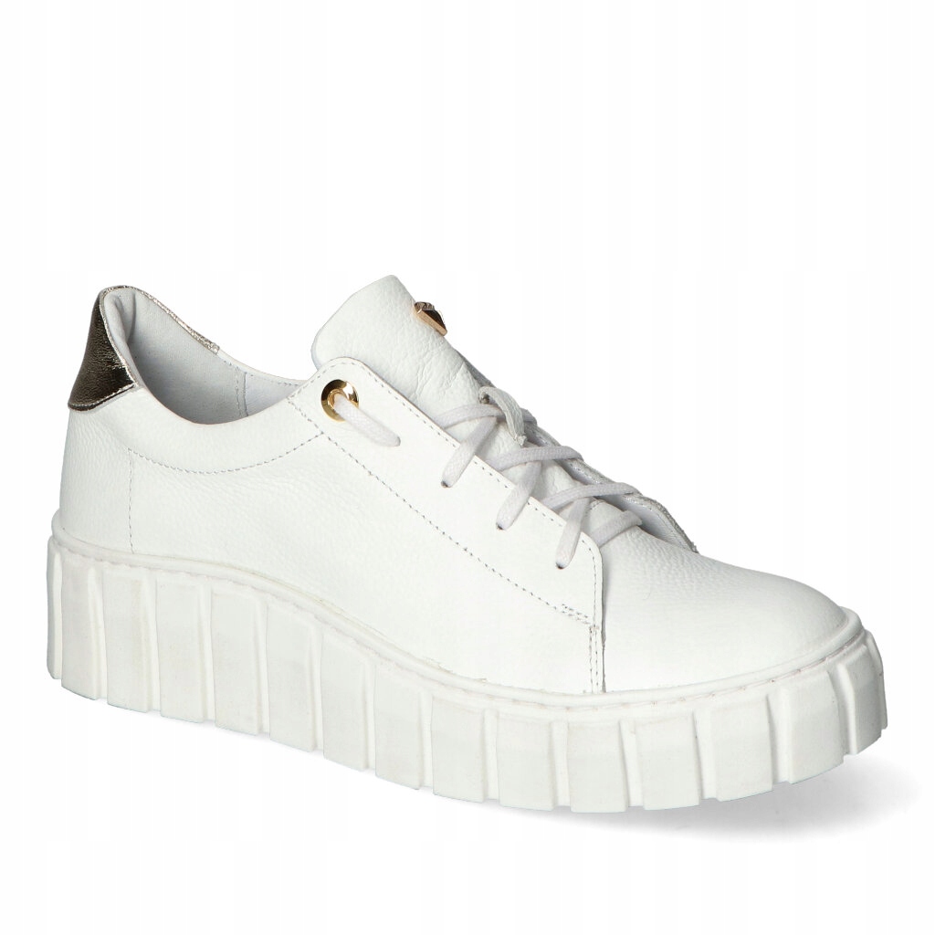 Dámské tenisky Polobotky Nicole Bílé Přírodní kůže 38