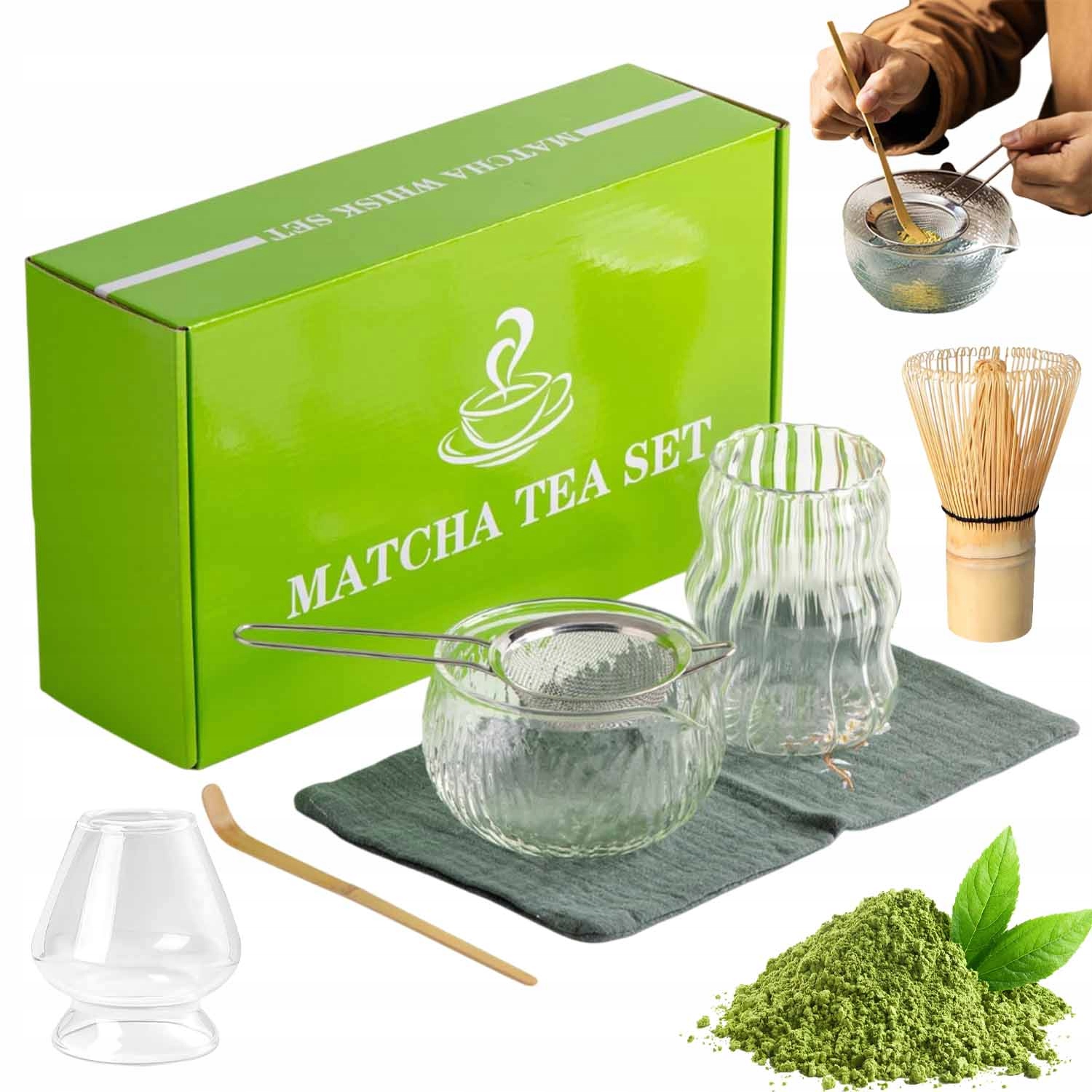 Dárková Sada Sada Čaje Matcha Šálek Whispers, Stojan, Lžička