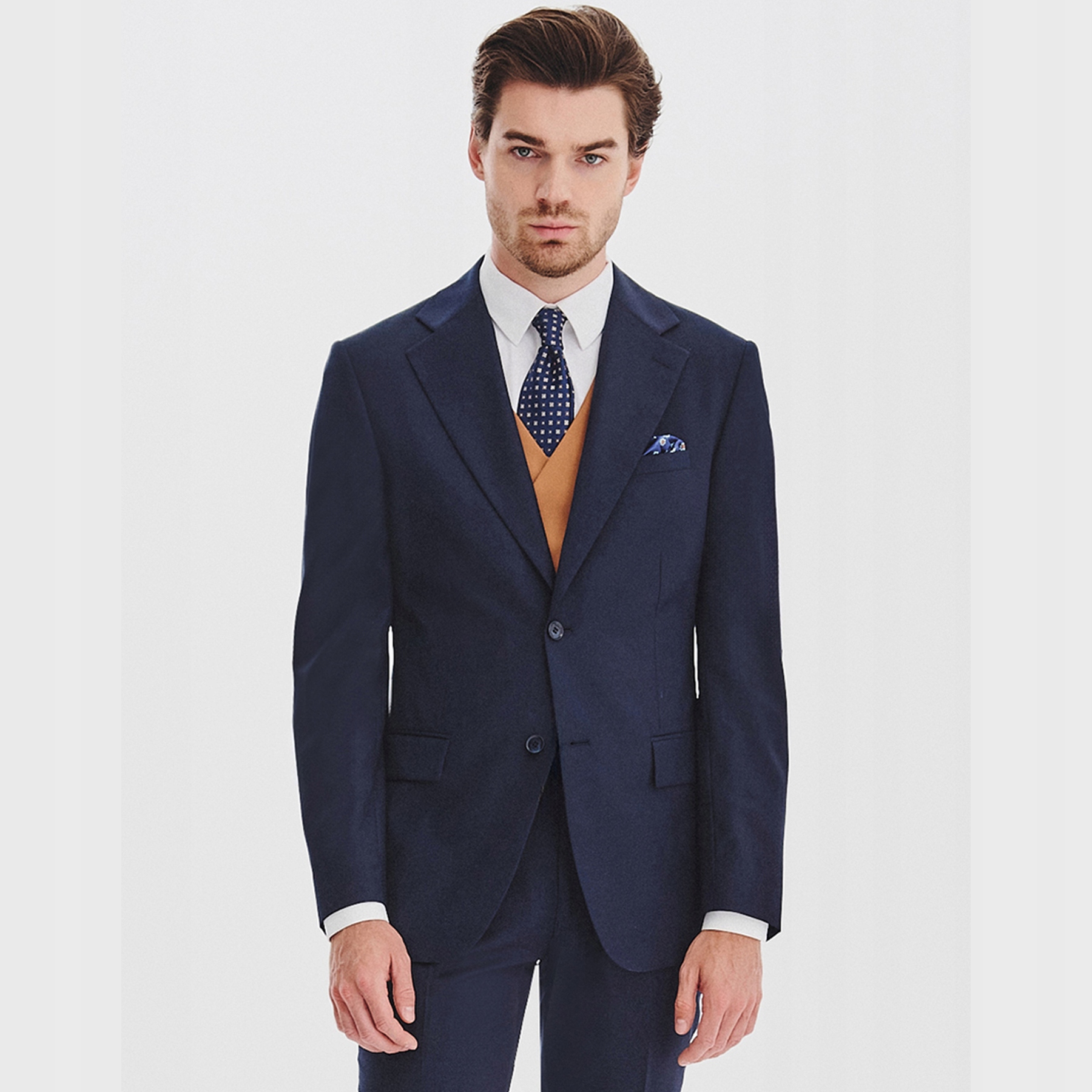 Pánská tmavě sako s decentním kostkovaným vzorem Pako Lorente vel 52/176