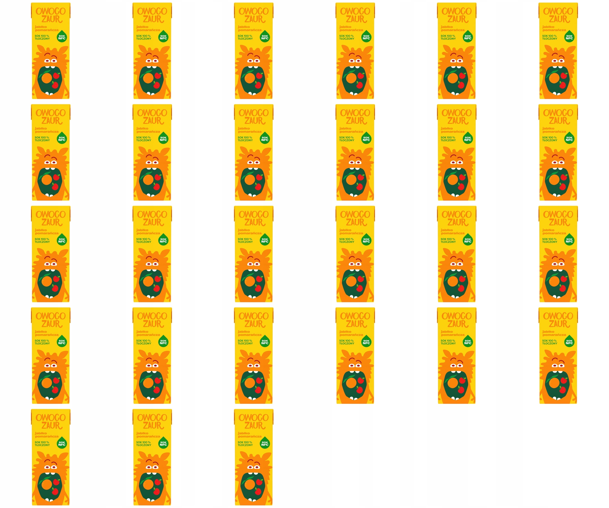 27x 200ml Cymes Owocozaur Sok jabłko pomarańcza Nfc Zgrzewka