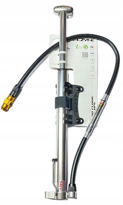 Lezyne Cnc Micro Floor Drive Hpg pompka 160psi 11 bar z manometrem srebrn