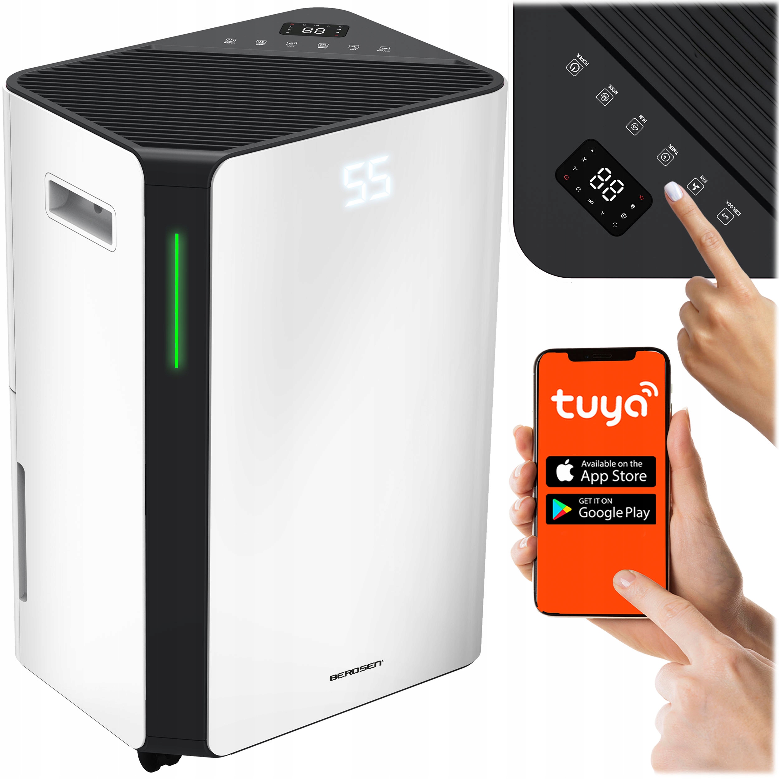 Odvlhčovač Vzduchu 20L/24H S Hygrostatem, Časovačem A Wi-fi Ovládáním Přes Aplikaci Tuya