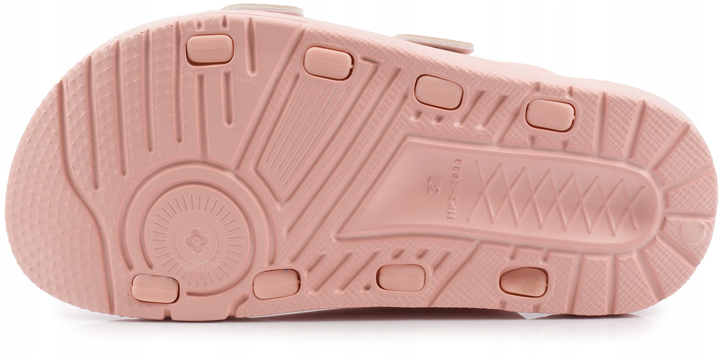 BIG STAR DAMSKIE KLAPKI CASUALOWE Z KLAMRAMI NA BASEN PLAŻĘ NUDE r. 38 Kolor różowy