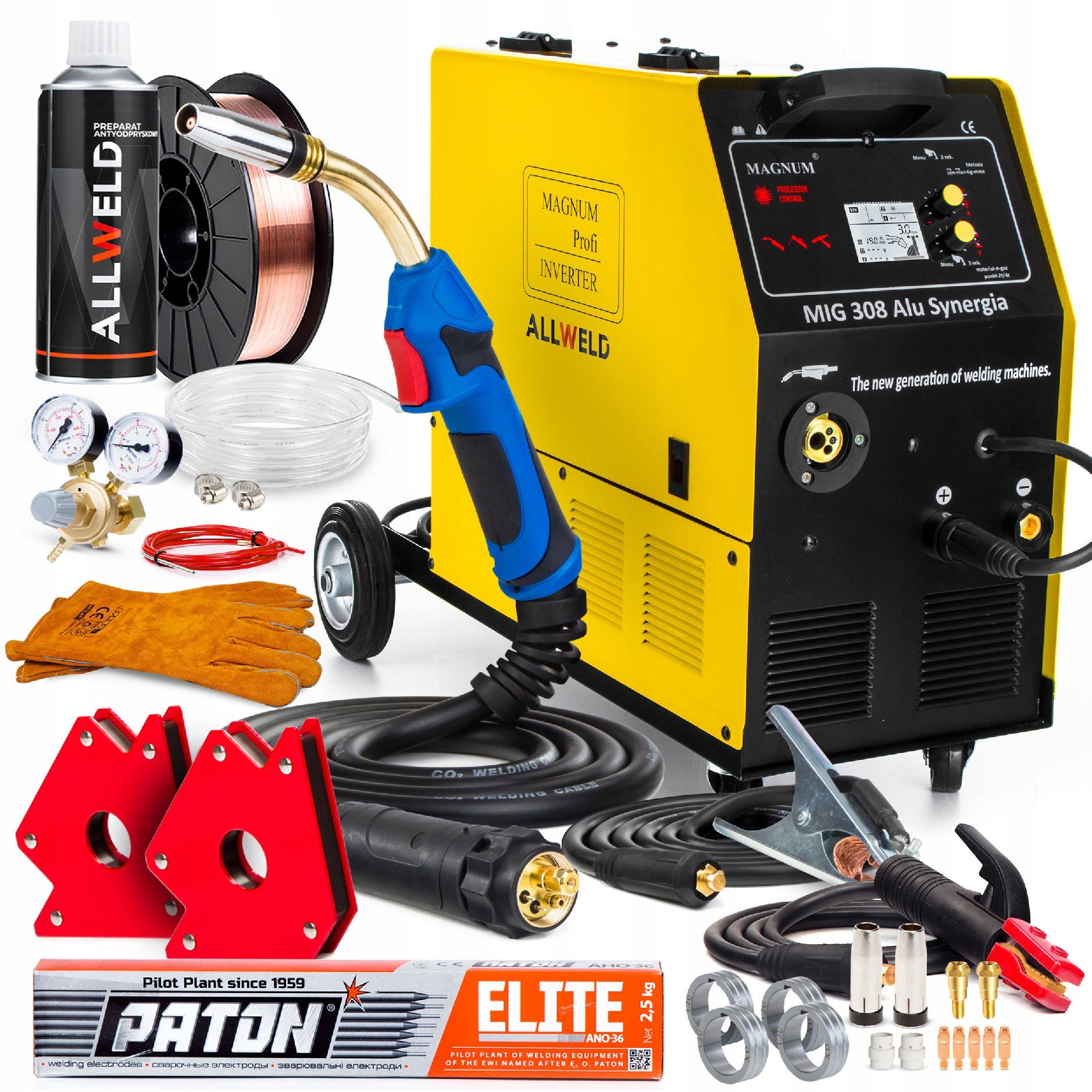 Invertorová Svářečka Magnum Mig 308 Alu Synergie Mma Tig Igbt 400V 300A 3V1