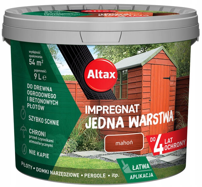 Altax Impregnat do drewna Ogrodowy 9L Mahoń
