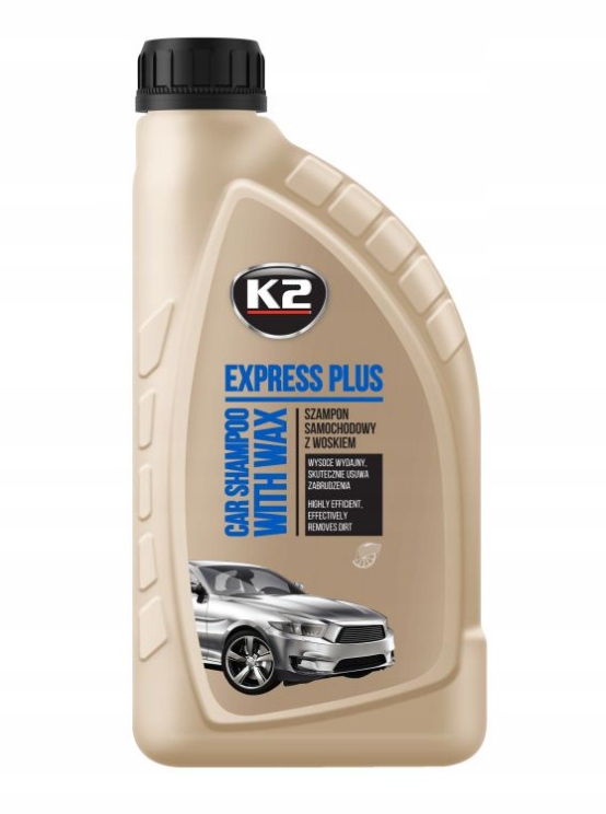 K2 Express Plus Szampon Samochodowy Z Woskiem 1L