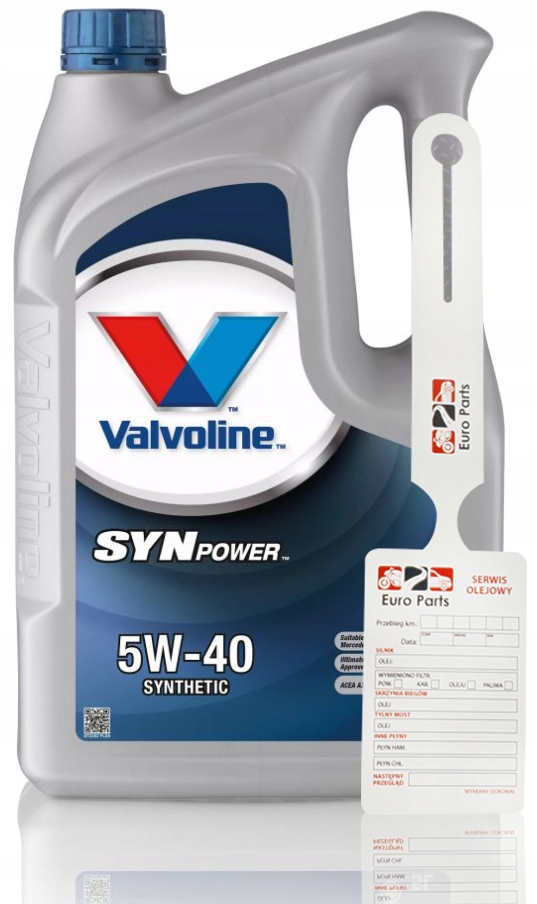 

Olej Valvoline Synpower 5W40 5L A3/B4 Syntetyk