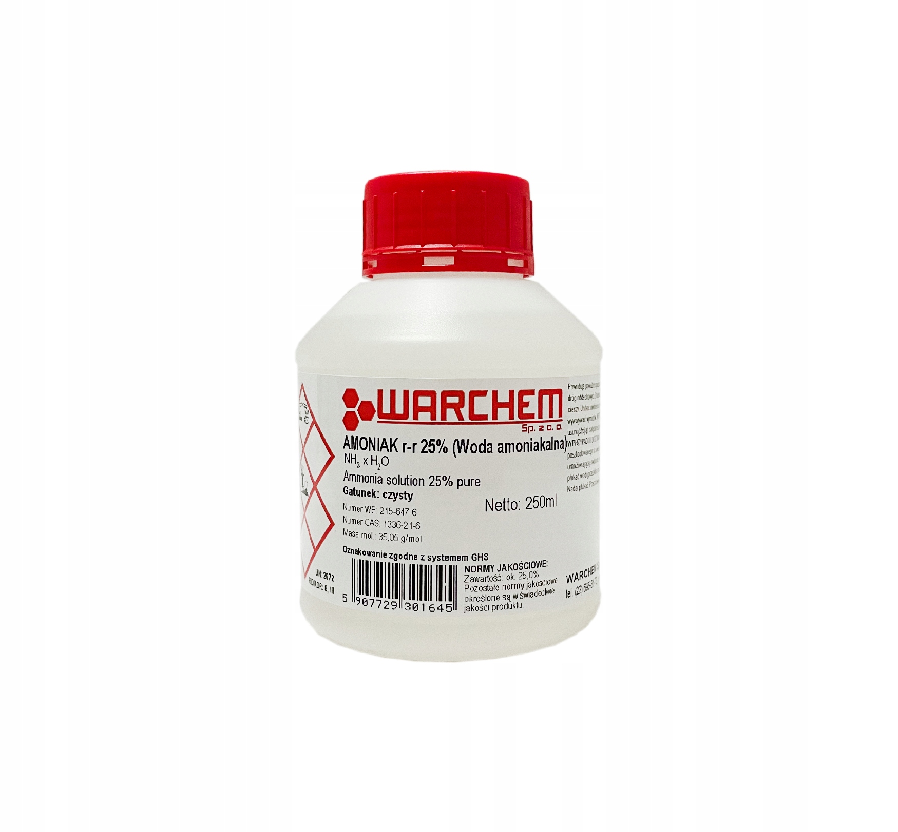 

Woda Amoniakalna 25% (amoniak r-r 25%) 250ml