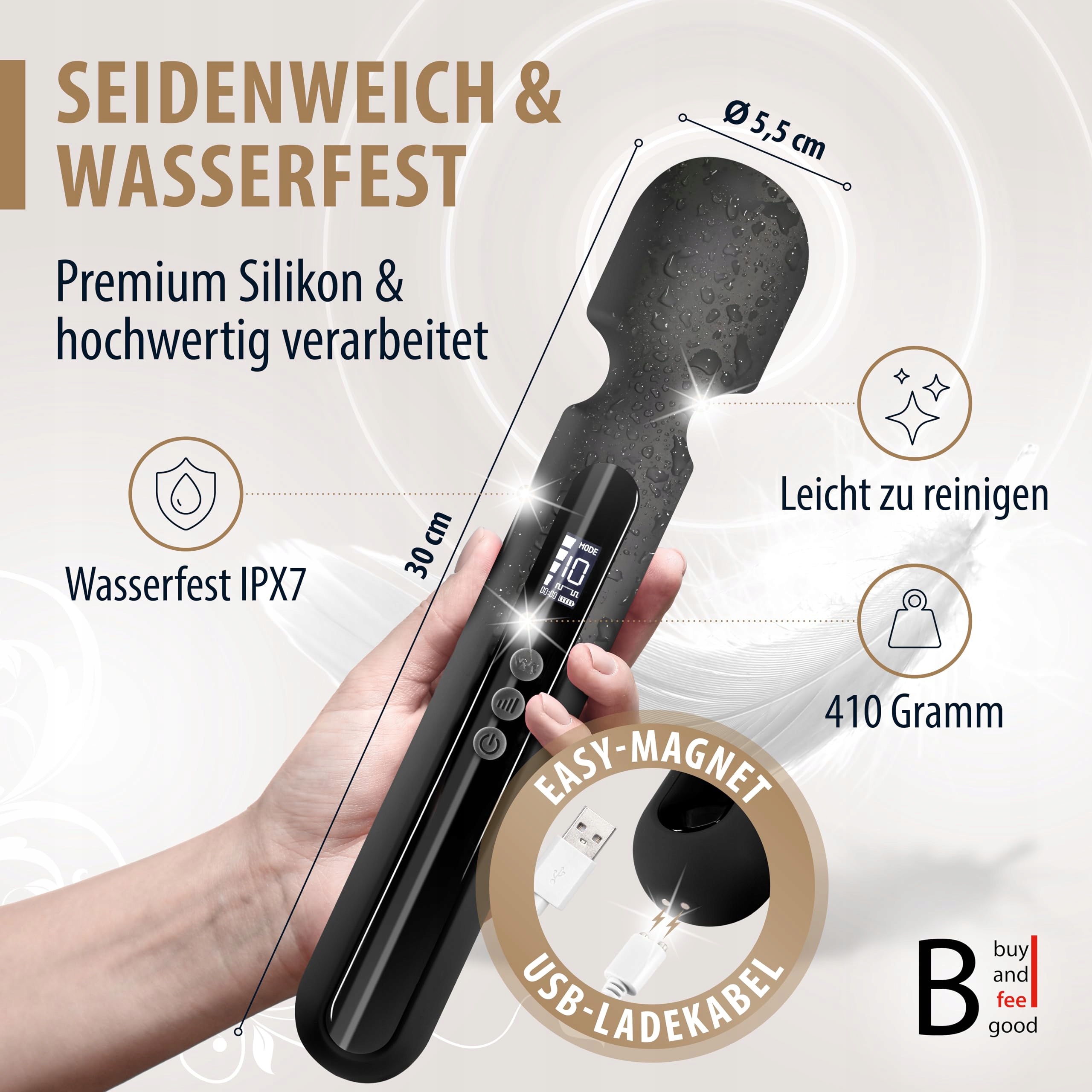 THE ROCK XXL Wibrator Dla Kobiet Magiczny Kij Silikonowy Masażer Dildo — miniatura 2
