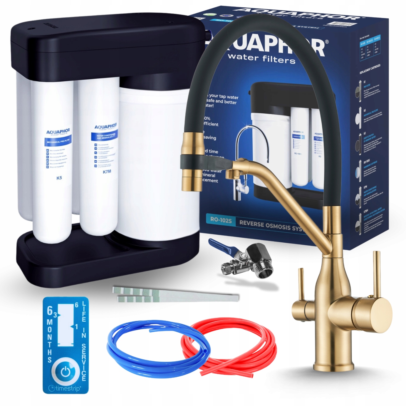 Kuchynská Batéria, Brúsené Zlato A Filter Reverznej Osmózy Pod Umývadlo Pzh