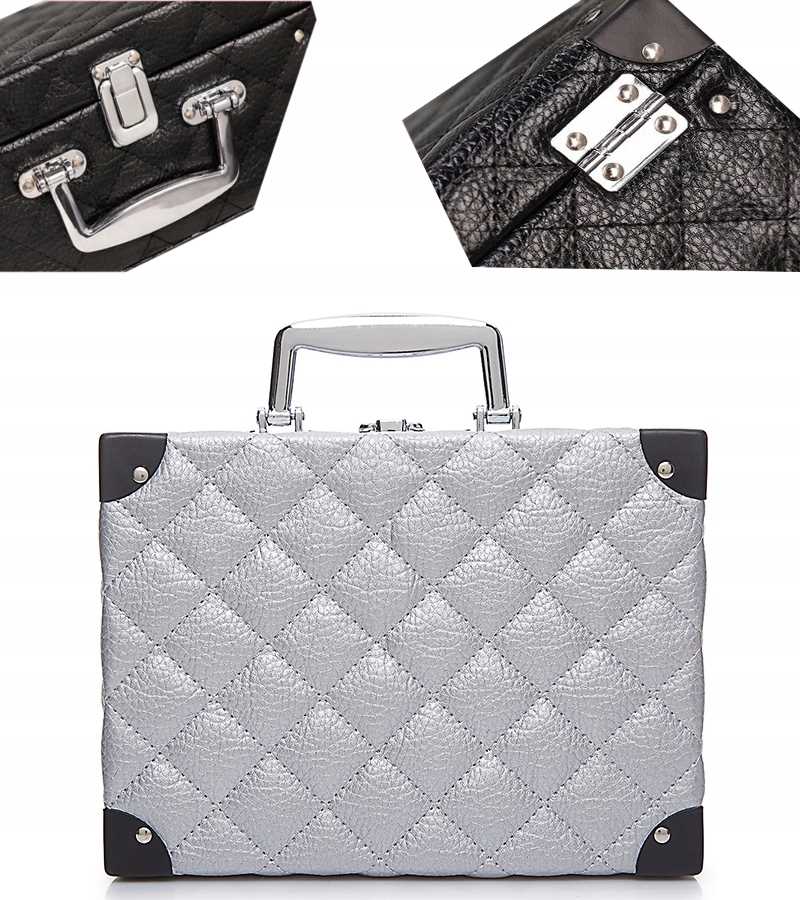 Kufřík na kosmetiku, laky, Kosmetická Taška, Cestovní Zrcátko Stříbrné Super!