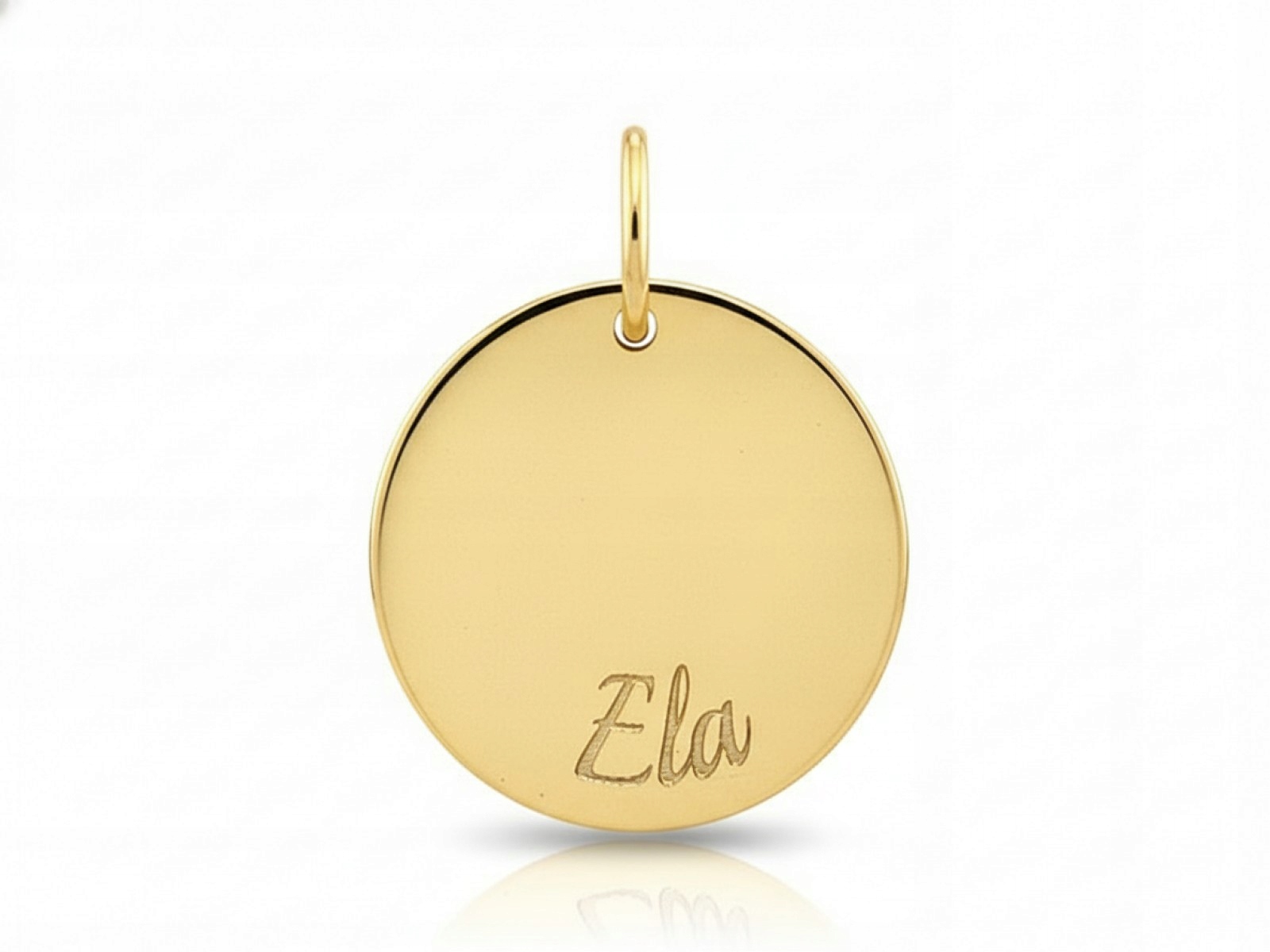 Přívěsek zlatý 585 s jménem Ela kolečko celebrita jméno 0.66g