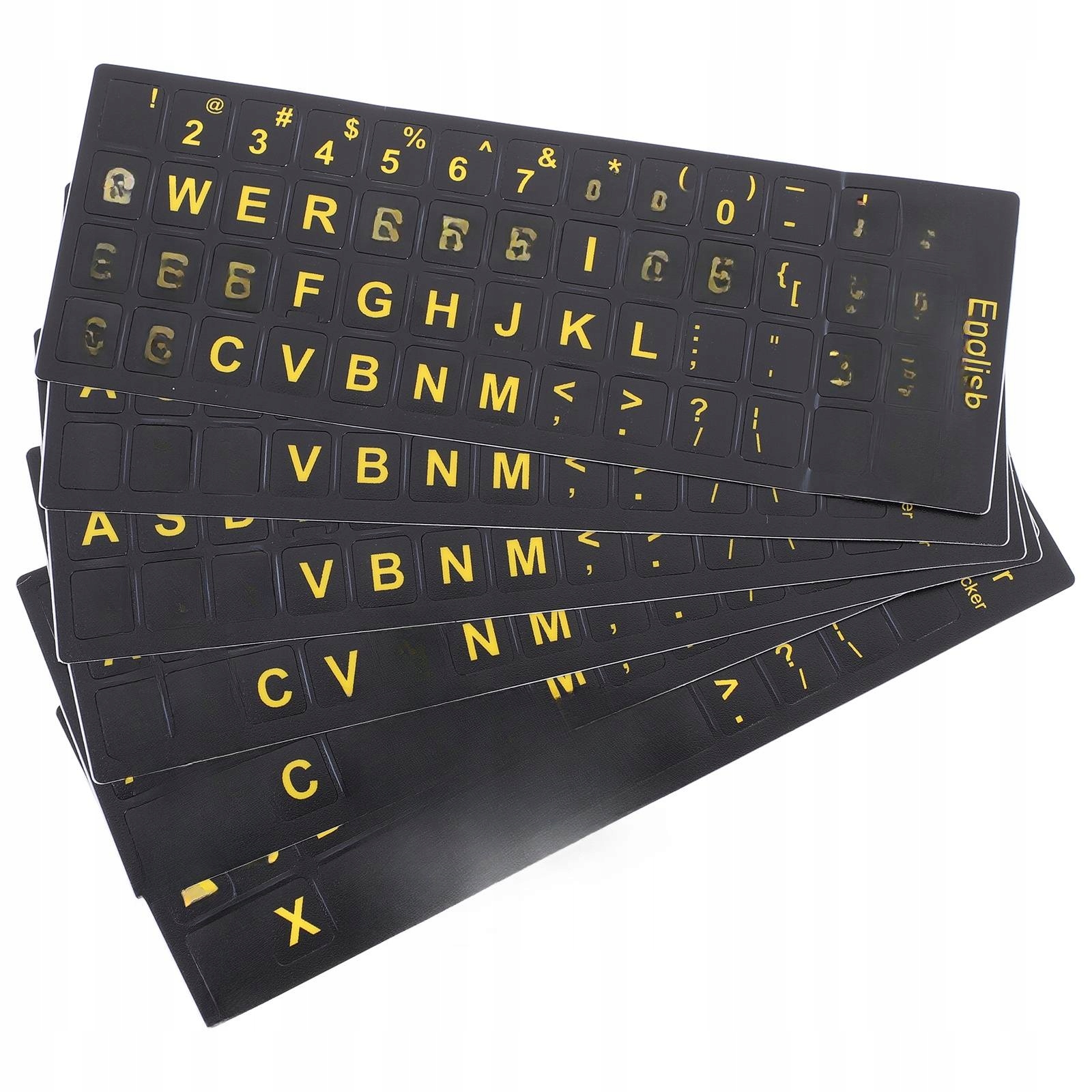 Naklejki na klawiaturę komputera akcesoria okładka 6 arkuszy