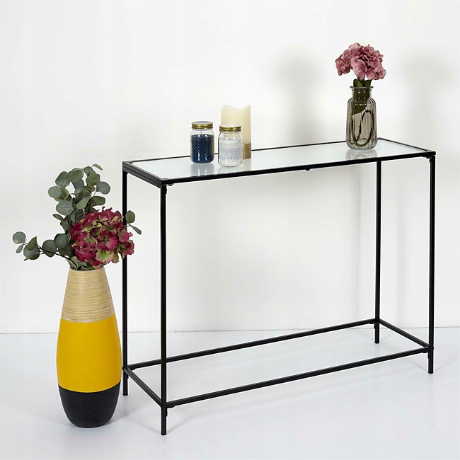 SZKLANA KONSOLA CZARNA ===== DO PRZEDPOKOJU SALONU Głębokość mebla 35 cm