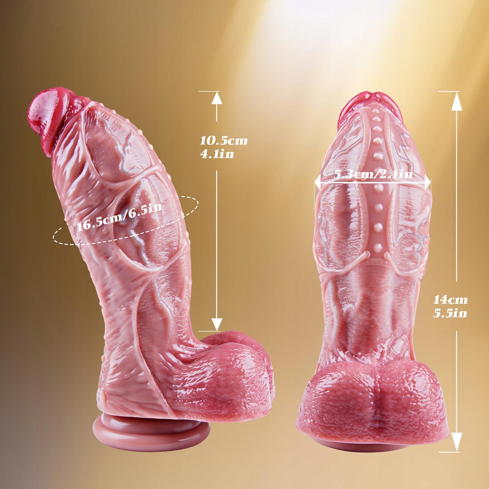 ANFÄNGER Silikonowy Realistyczny Dildo 14 cm Z Silnym Przyssawką — miniatura 8