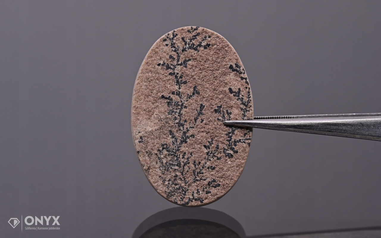 Pískovec dendritový mělký ovál 40x27 mm