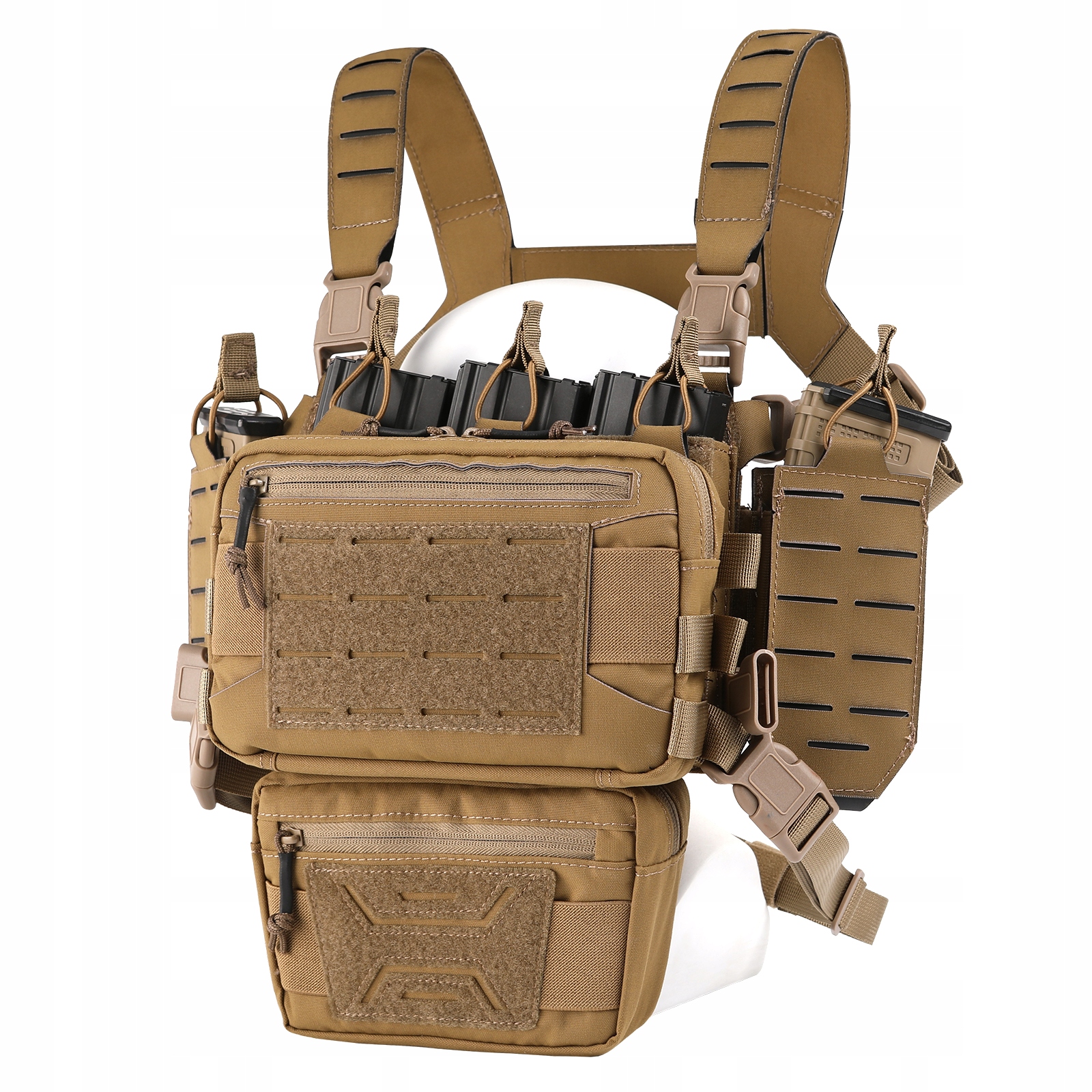 Kamizelka Taktyczna Chest Rig Molle Z Ładownicami Coyote