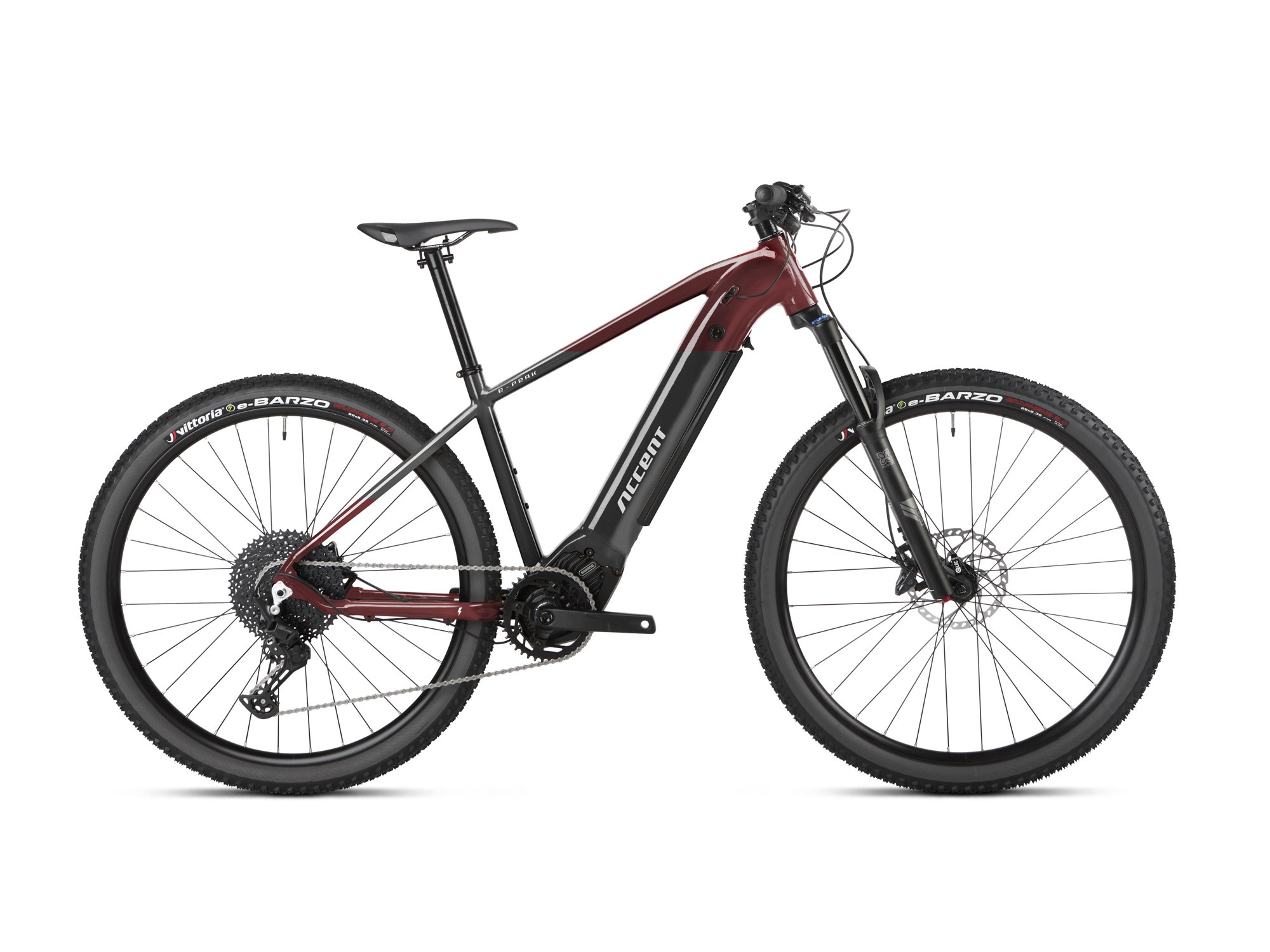 Rower elektryczny Accent eMTB 29" E-peak M510 graphite-red, L eBon 250 zł