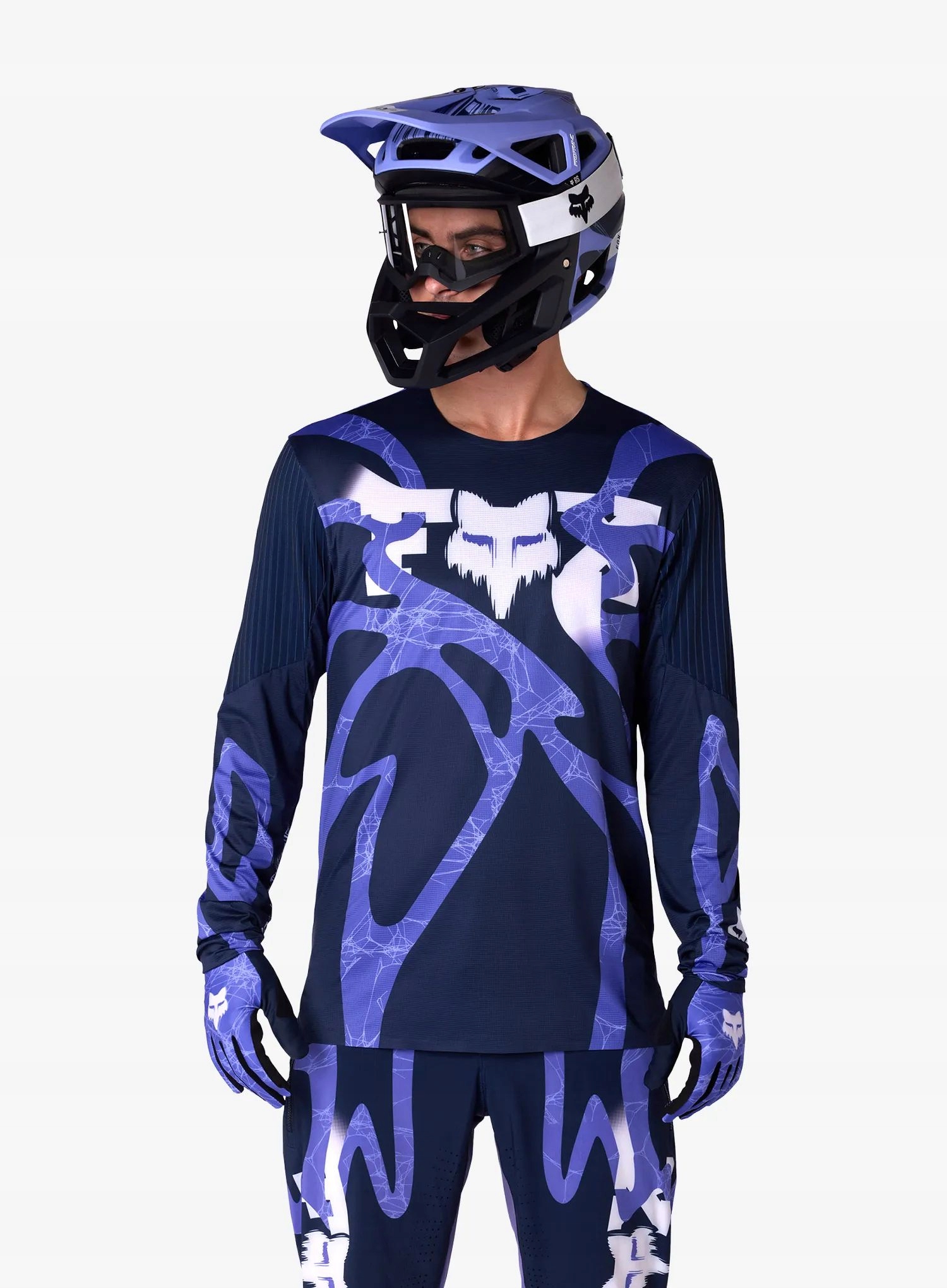 Bluza enduro Fox Flexair Ls Jersey Diffuse Se blueberry XL