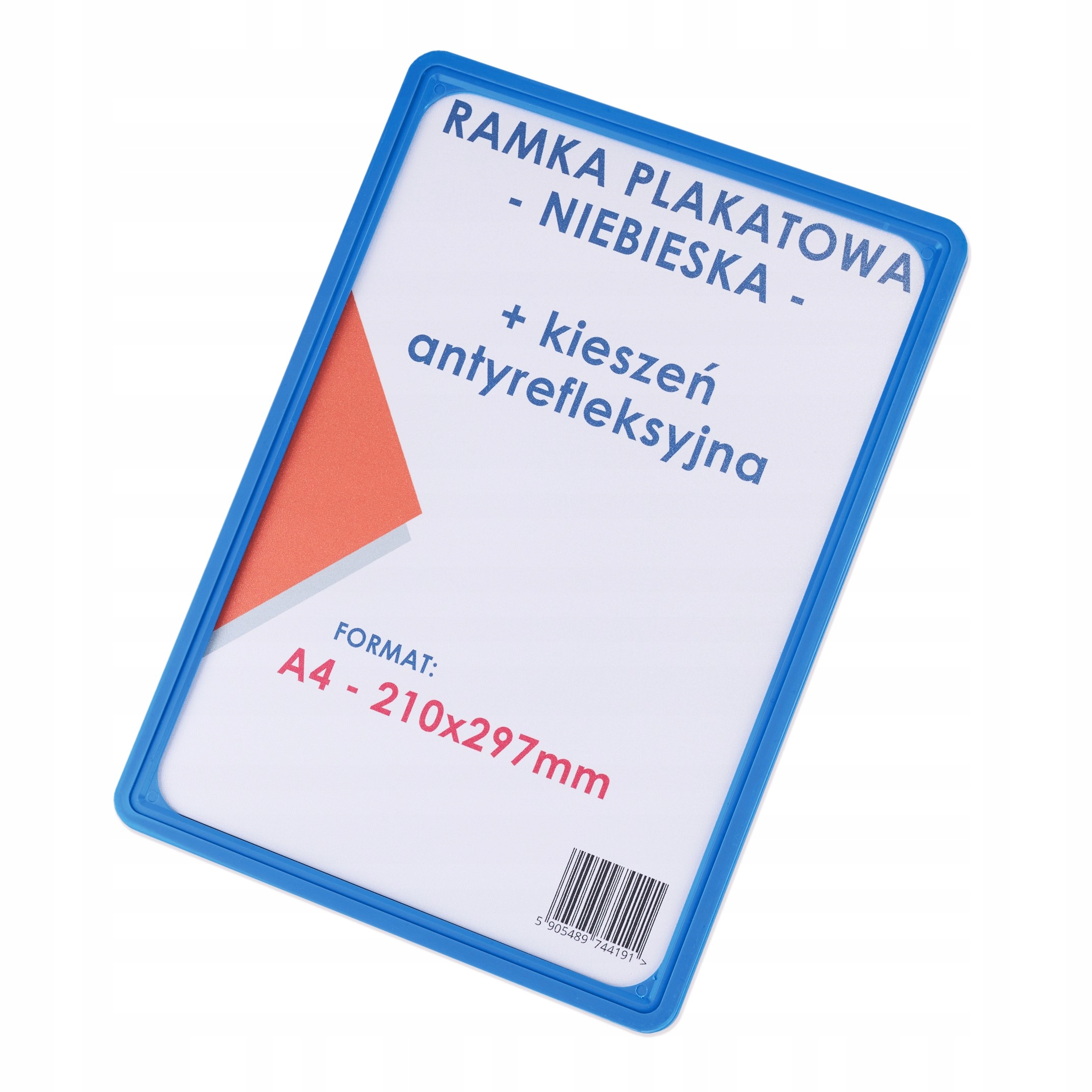RAMKA PLAKATOWA A4 NIEBIESKA + KIESZEŃ PLAKATOWA UNIWERSALNA - A4