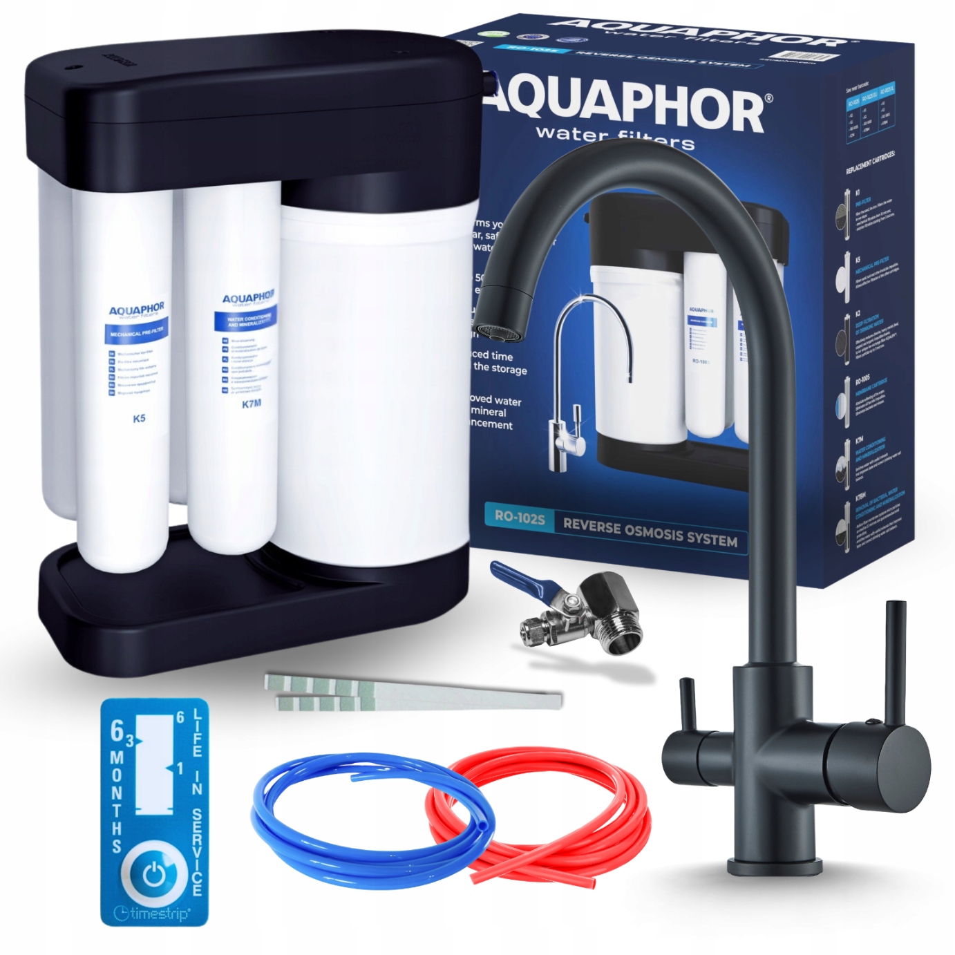 Kuchynská Batéria Čierna A Filter Aquaphor Morion 102S Reverzná Osmóza Pzh