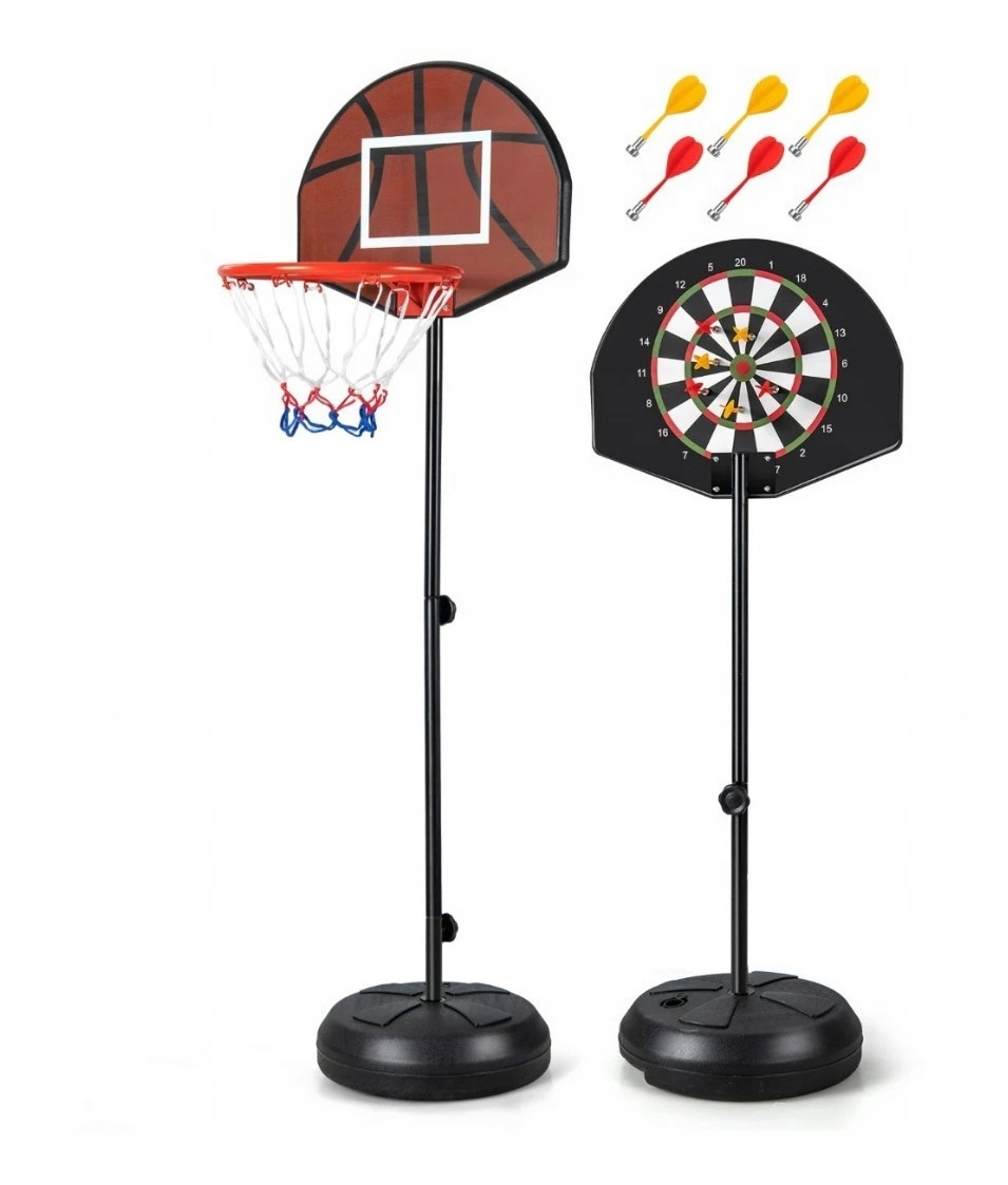 Zestaw do kosza Obręcz z Tablica do gry w koszykówkę 2w1 Rzutki Dart