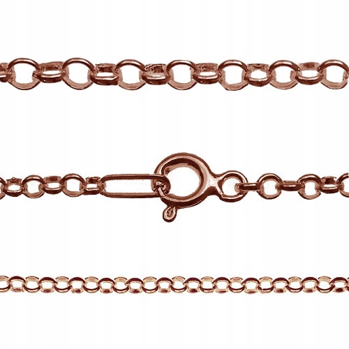 Řetízek rolo 45 CM, stříbro pozlaceno růžově