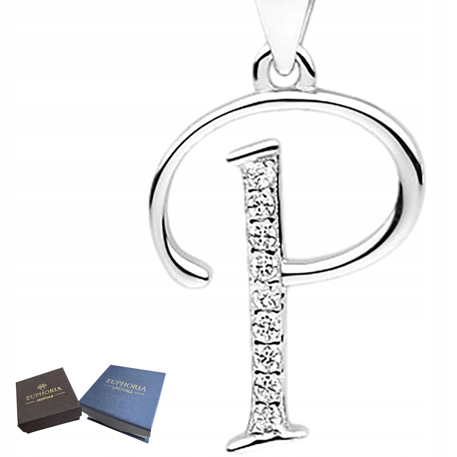 Stříbrný náhrdelník 925 Řetízek s přívěskem pro maminku jako Dárek písmeno P