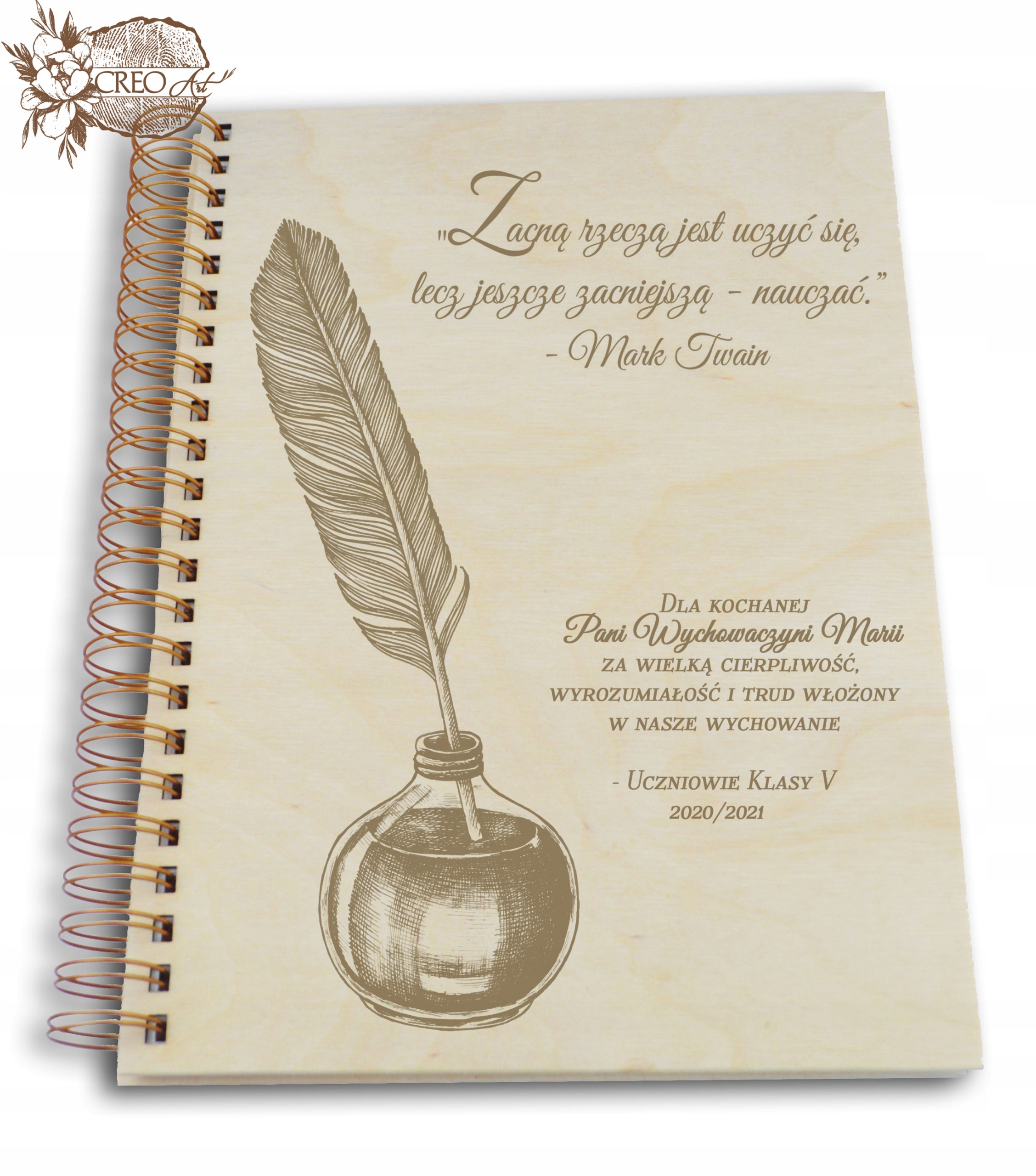 Album drewniany grawerowany dla NAUCZYCIELA