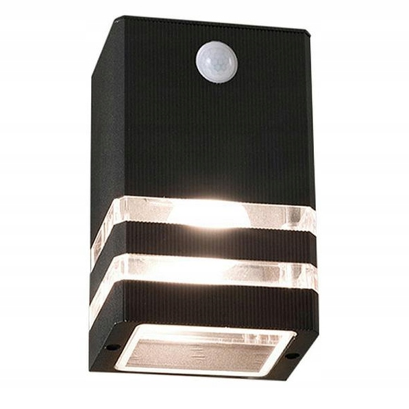 Venkovní nástěnné svítidlo Rio Černá 1xE27 IP54 Snímač pohybu Závěsná lampa Terasa