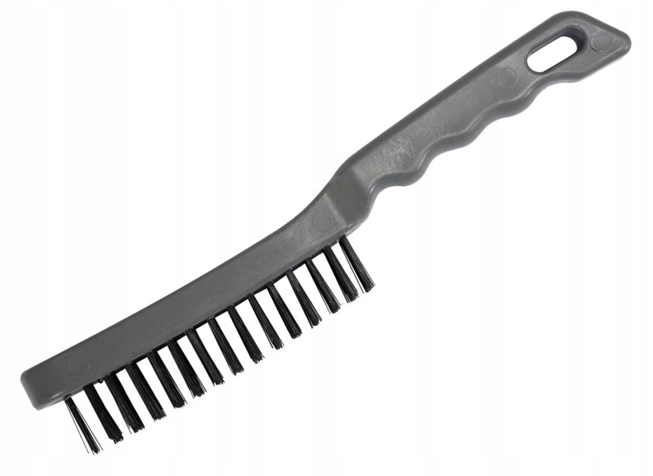 Szczotka druciana 3-rzędowa z plastikową rączką, drut stalowy, 180 mm