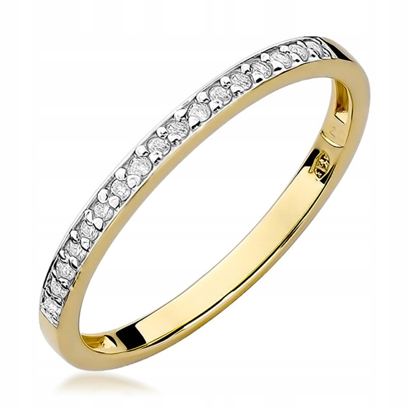 Zlatý Prstýnek Prsten 585 S Brilianty 0,09 ct