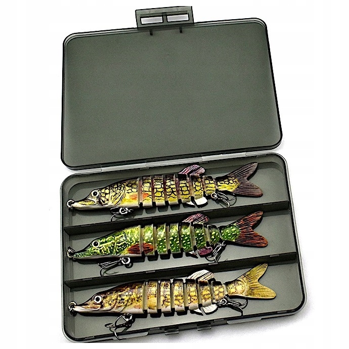 Woblery Przynęty Etuso 3szt Pudełko Gadżety dla Wędkarza Rybaka