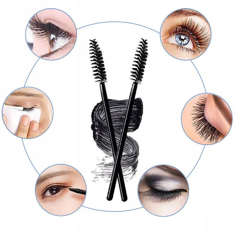 100x Szczoteczka do czesania rzęs brwi spirala EAN (GTIN) 758086058377