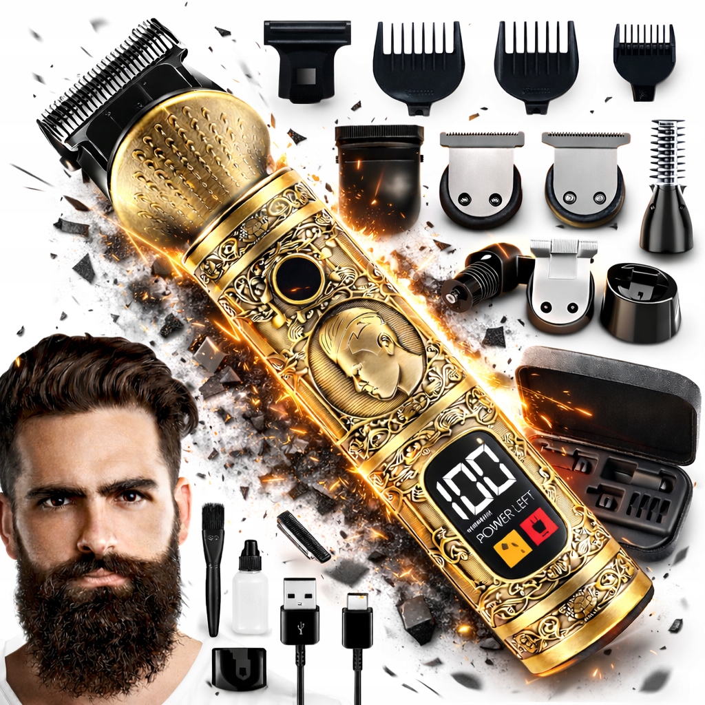 Zastřihovač Zastřihovačů Holicí Strojek Nový Model Vlasů Vousů A Nosu 7V1