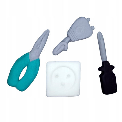 Dekoracja cukrowa na tort narzędzia Zestaw Elektryk 6 x 4 szt