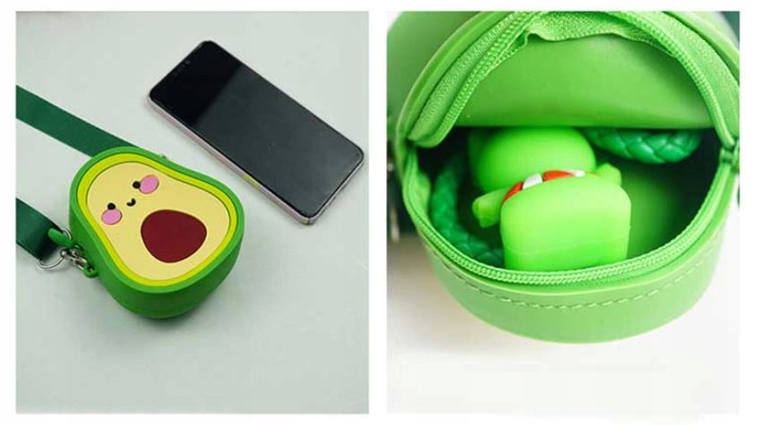 TOREBKA SILIKONOWA DZIECIĘCA NA RAMIĘ AWOKADO Materiał guma