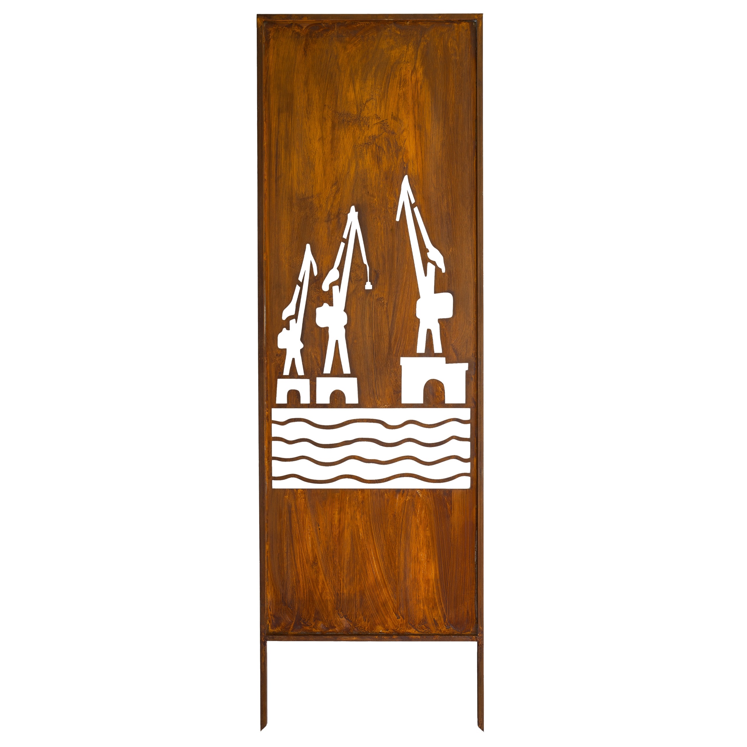 Zahradní Panel Trávy Cnc 160 X 50 Rezavá Brána Paraván Corten Kryt Terasy
