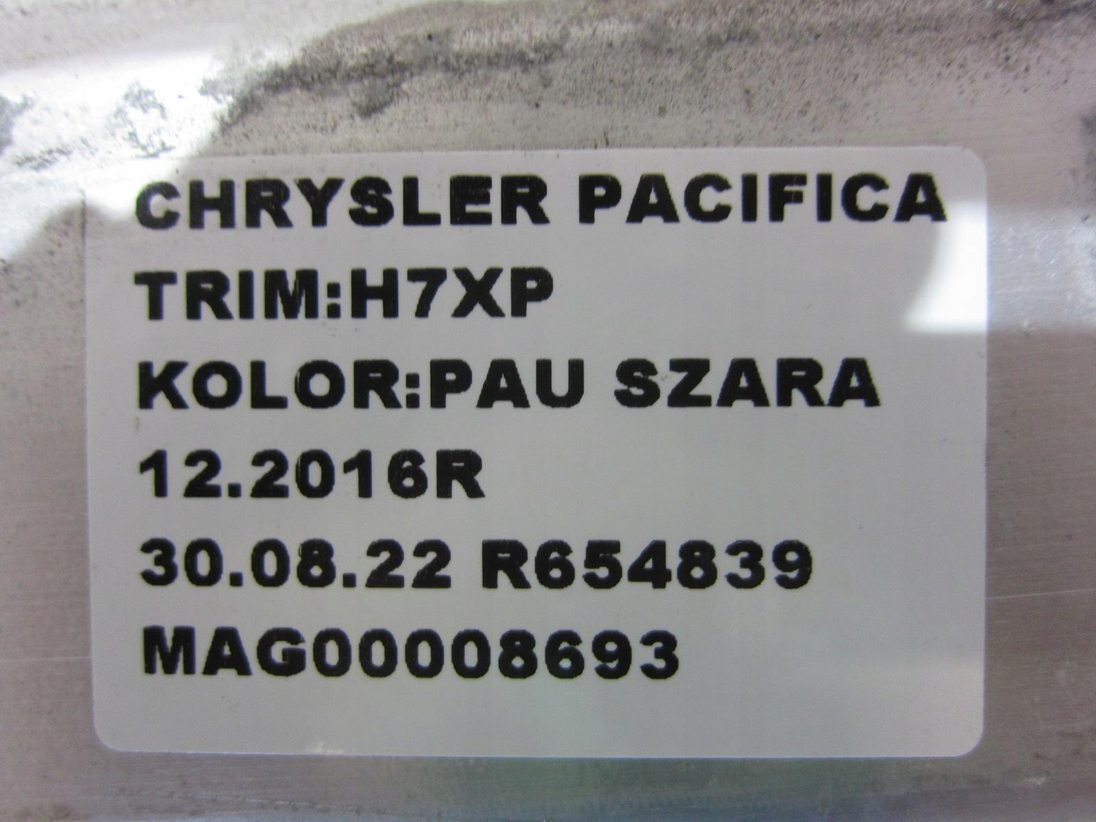 CHRYSLER PACIFICA 17 Traversa Paraurti RINFORZO PARAURTI