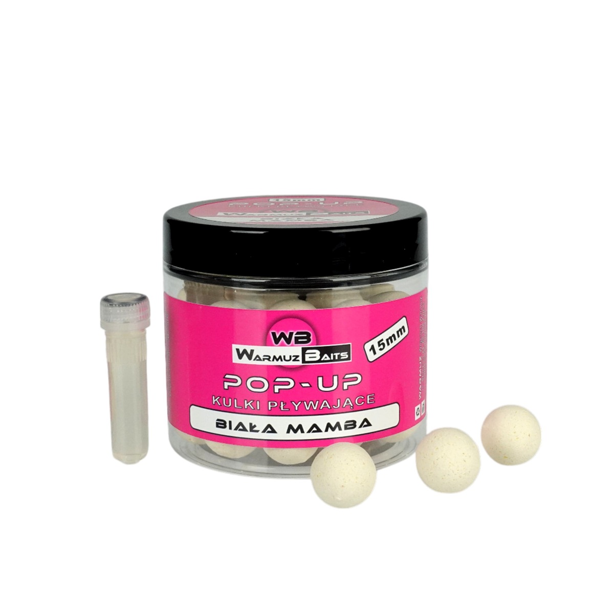 Kulki Pop Up 15mm Biała Mamba Warmuz Baits