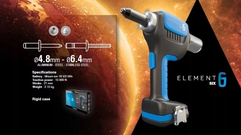 NITOWNICA AKUMULATOROWA DO NITÓW Ø4.8*6.4 2xBAT Marka Scell-It