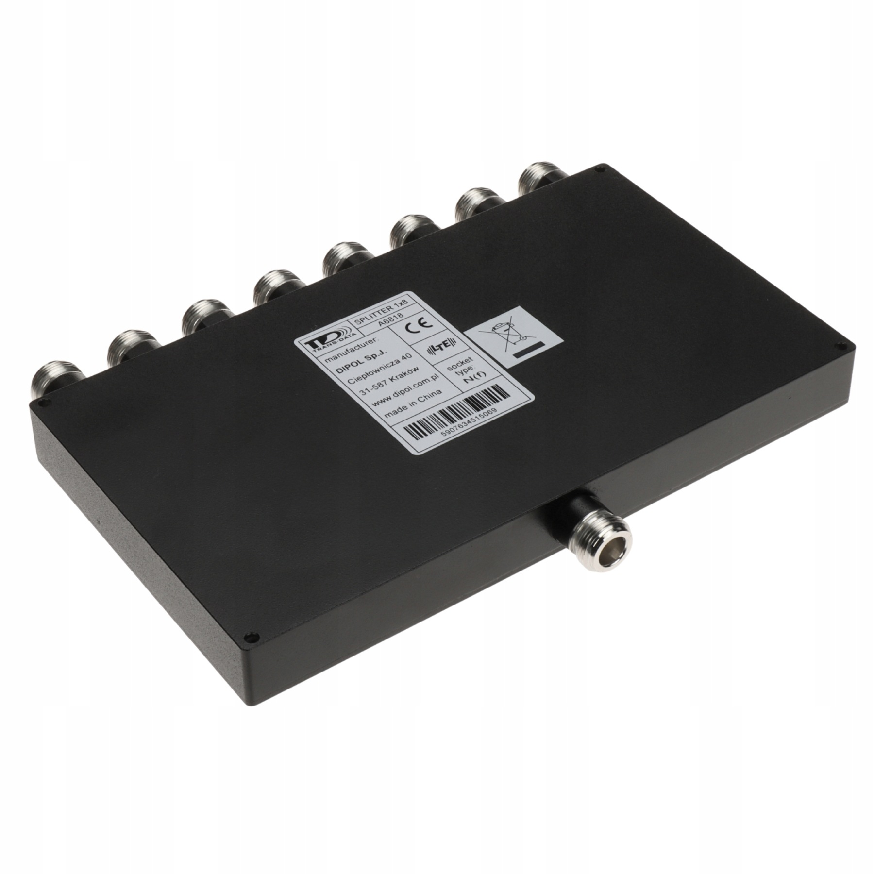 Osmicestný rozbočovač RI-8/1N 670-3800 MHz