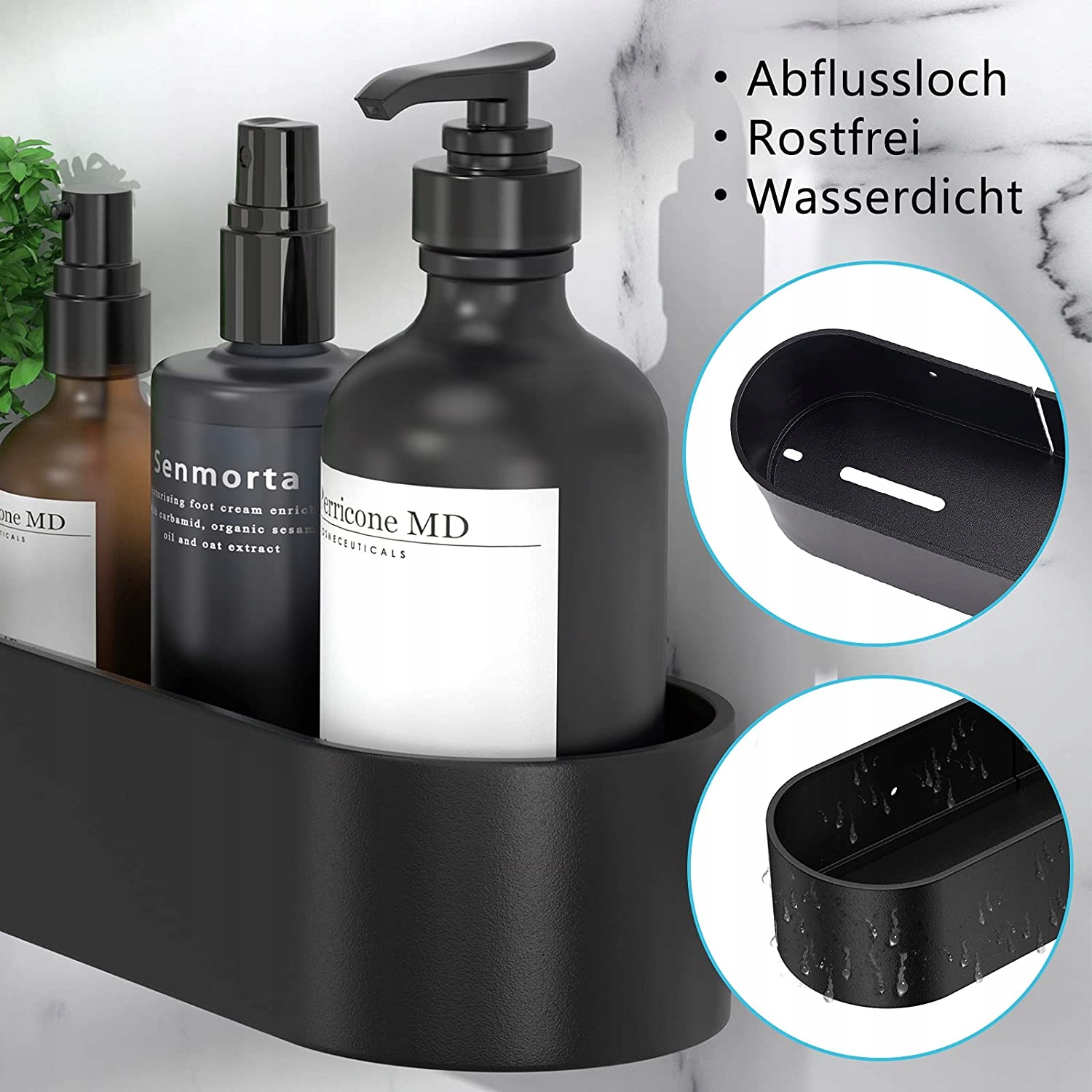 PÓŁKA ŁAZIENKOWA WISZĄCA POD PRYSZNIC LOFT 30CM Marka Arhatreya