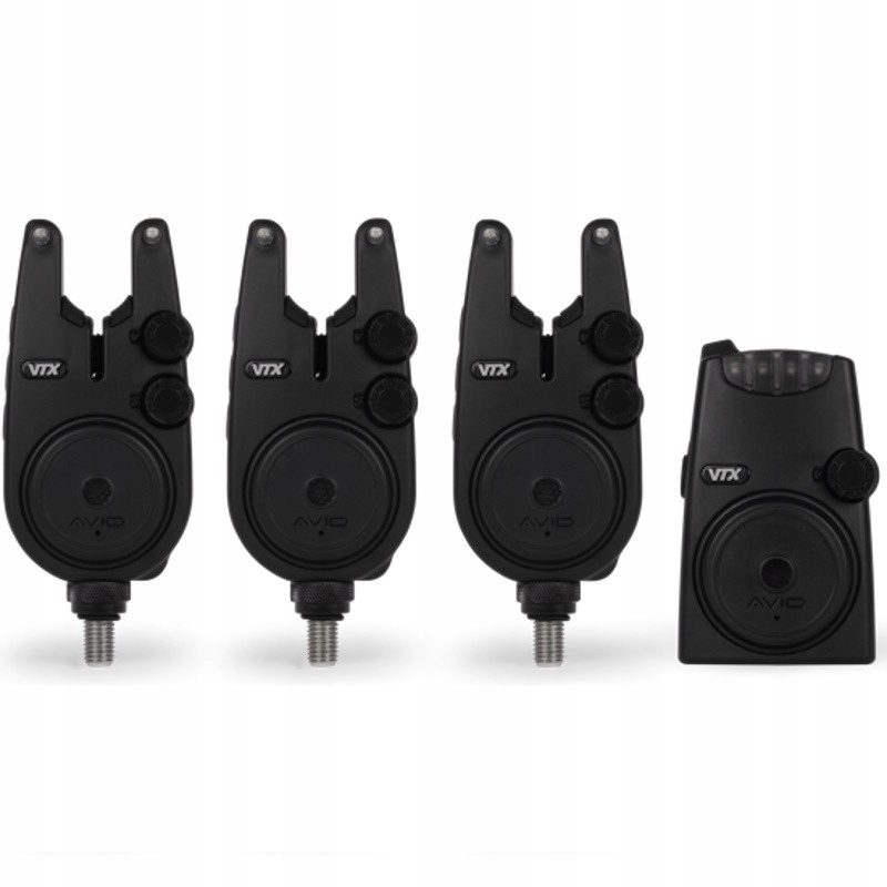 Zestaw Karpiowych Sygnalizatorów Brań Avid Carp Vtx 3+1 Bite Alarm Set