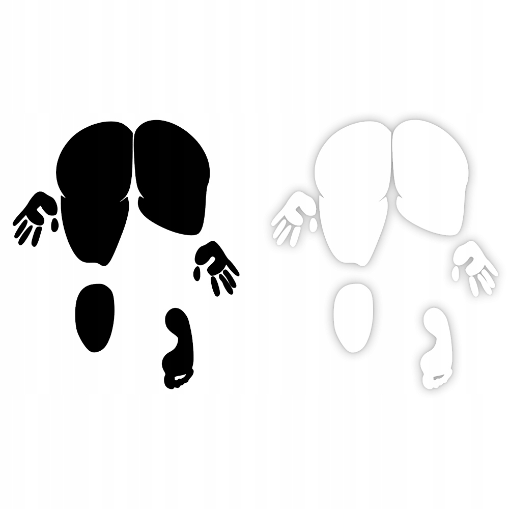 Naklejka POŚLADKI NA MASCE na samochód na auto - KOLOR