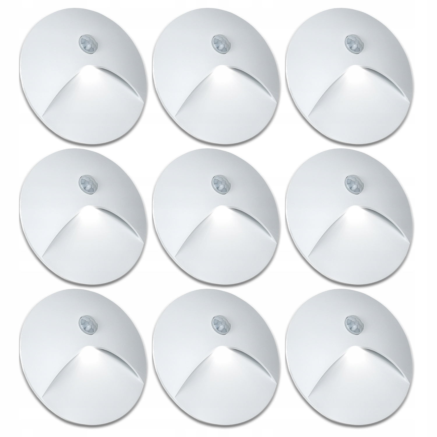 9 X Hliníková Schodišťová Objímka, Bílé Osvětlení Schodů, Světlo Na Schody